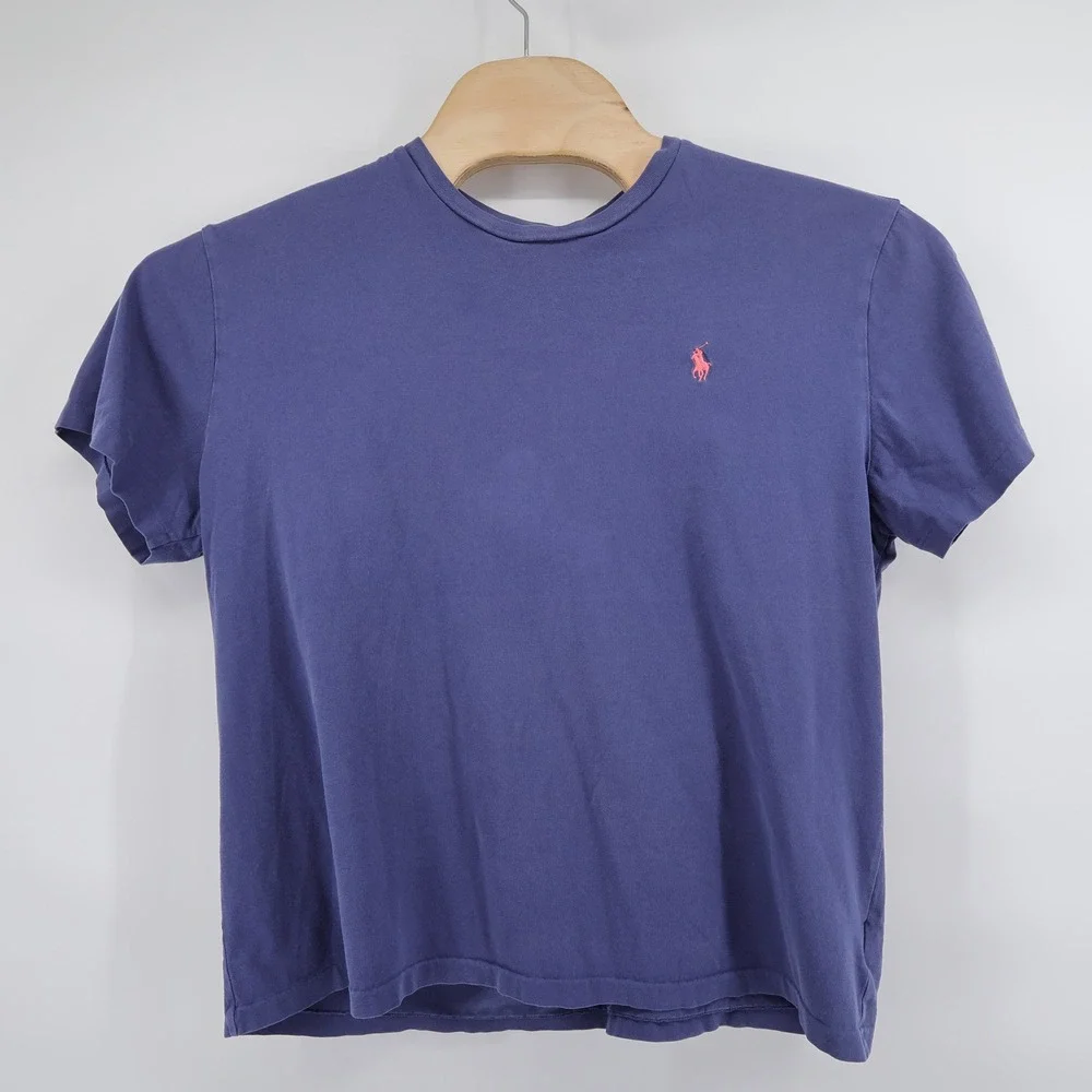 Polo Ralph Lauren Pony Logo T-Shirt Blue-Purple Short Sleeve Mens M